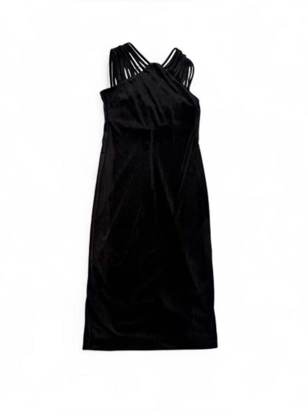 Vintage Nicole Miller Black Strappy Midi Dress - Elegant Evening Wear